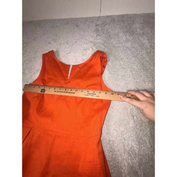 Kate Spade New York Orange Linen Shine Fit & Flare Mini Blue w Pockets - 6 - Picture 9 of 12